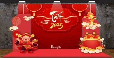 Tải file File tiểu cảnh tết check in phông tết 2025 TET1474 (gốc) chủ đề tôn giáo