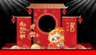 File PSD File backdrop decor check in xuân ất tỵ 2025 TET1725 (nguyên gốc) chất lượng cao