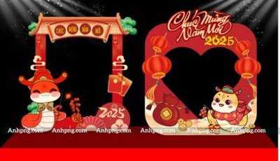 Download file File backdrop decor check in xuân ất tỵ 2025 TET1738 (gốc) in mica cao cấp