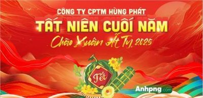 File gốc File phông nền tiệc tất niên tết 2025 Background backdrop chào xuân ất tỵ TET1805 (cho in ấn) độc quyền
