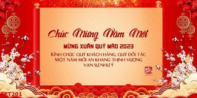File gốc file in baner tết 2023 phông tết tất niên khai xuân TET201 (trang trí) phòng làm việc