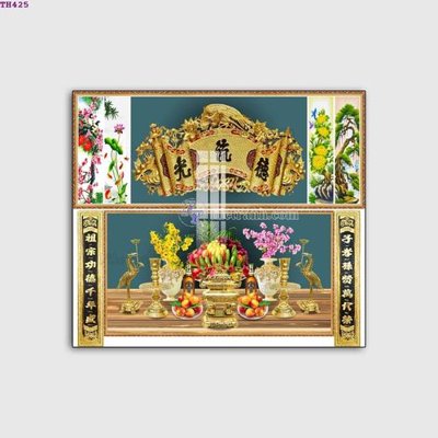 Download file gốc File gốc in tranh tổng hợp TH425 (in lụa) hoa lá