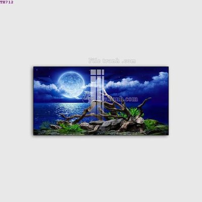 File in trần File gốc in tranh tổng hợp TH712 (bản gốc 3D) sống động