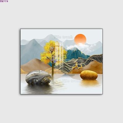 File tranh File gốc in tranh tổng hợp TH779 (bản gốc) in lụa dán tường