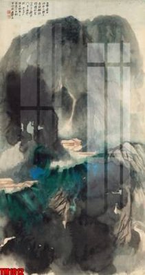 File tranh File tranh thủy mặc trung quốc TM1012 (gốc) in vải canvas