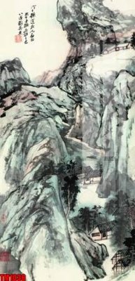 File PSD File tranh thủy mặc trung quốc TM1038 (bản gốc) cho nhà in