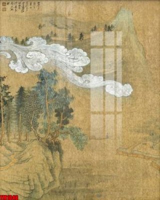 File gốc File tranh thủy mặc trung quốc TM1048 (in 3D) nghệ thuật