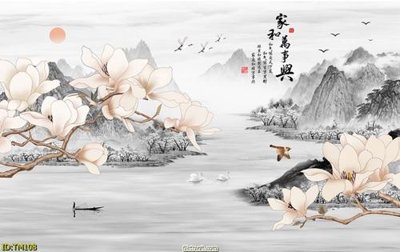 File gốc File tranh thủy mặc TM108 (trang trí) phòng làm việc