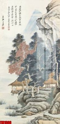 File in lụa File tranh thủy mặc trung quốc TM1096 (chất lượng cao) File tranh thủy mặc trung quốc TM1096