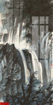 File gốc File tranh thủy mặc trung quốc TM1184 (in lụa) trang trí tường