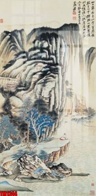 Tải file File tranh thủy mặc trung quốc TM1244 (ảnh gốc) 300dpi File tranh thủy mặc trung quốc TM1244