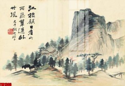 File gốc File tranh thủy mặc trung quốc TM1305 (phong cách) tối giản