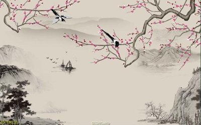 File ảnh File tranh thủy mặc TM135 (gốc) cho trang trí nội thất