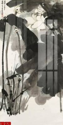 File tranh File tranh thủy mặc trung quốc TM1379 (bản gốc) in lụa 3D