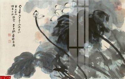 File ảnh File tranh thủy mặc trung quốc TM1427 (gốc) in Hiflex
