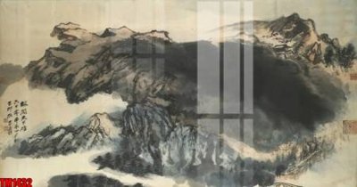 Download file gốc File tranh thủy mặc trung quốc TM1432 (in mica) trang trí