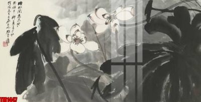 Hình ảnh file gốc in trần nhà File tranh thủy mặc trung quốc TM1447