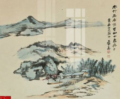 File tranh File tranh thủy mặc trung quốc TM1469 (gốc) in trên kính