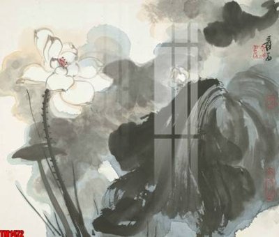 File in trần File tranh thủy mặc trung quốc TM1472 (file gốc) phong thủy