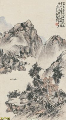 File PSD File tranh thủy mặc TM25 (gốc) cho designer