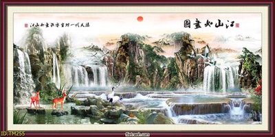 File gốc File tranh thủy mặc TM255 (ảnh chi tiết) để in lụa