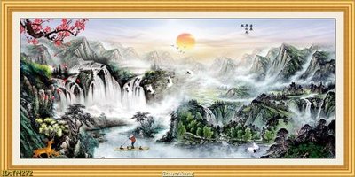 File gốc File tranh thủy mặc TM272 (in 3D) cho trang trí