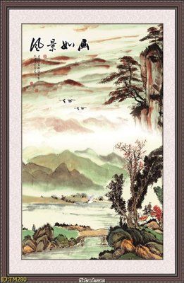 Hình ảnh gốc File tranh thủy mặc TM280 (để in khổ lớn)