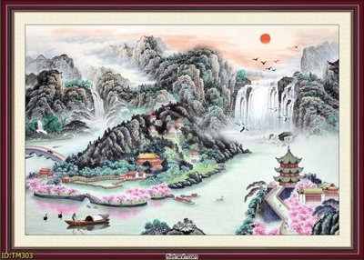 Download file gốc File tranh thủy mặc TM303 (in lụa) cao cấp