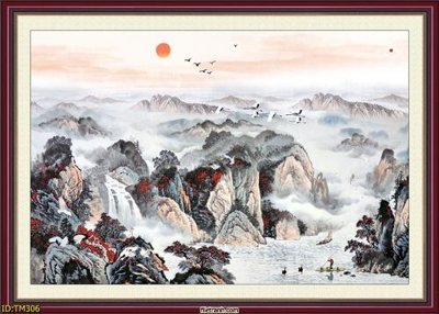 File PSD File tranh thủy mặc TM306 (gốc) cho designer