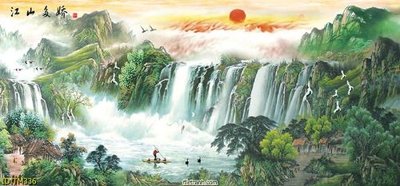 File gốc File tranh thủy mặc TM336 (in tráng gương) nghệ thuật