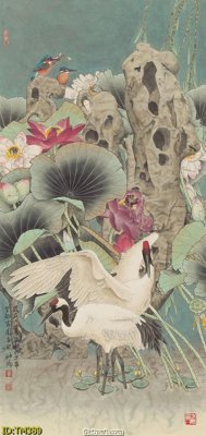 File tranh File tranh thủy mặc TM389 (ảnh gốc) in trần nhà