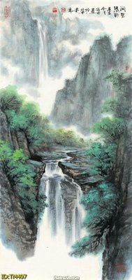 File gốc File tranh thủy mặc TM497 (in 3D) nghệ thuật