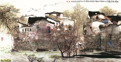 Download file File tranh thủy mặc TM573 (gốc) in mica bàn thờ