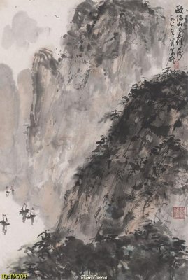 File gốc File tranh thủy mặc TM704 (ảnh chi tiết) để in ấn