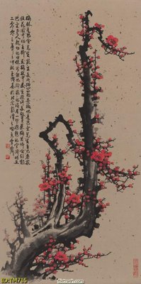 File PSD File tranh thủy mặc TM715 (gốc) cho in quảng cáo