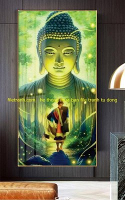 File in lụa File tranh thầy thích minh tuệ TMT106 (phong cảnh) File tranh thầy thích minh tuệ TMT106
