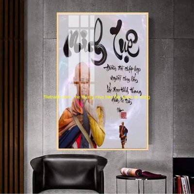 Download file gốc File tranh thầy thích minh tuệ TMT122 (in mica) trang trí