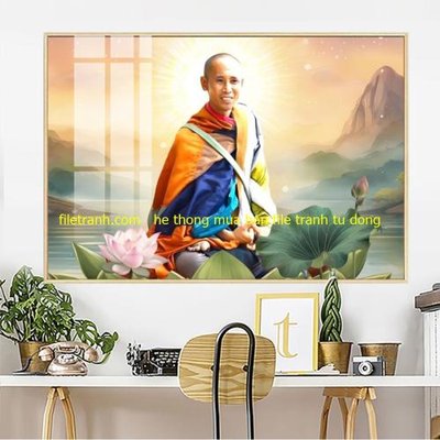 File gốc File tranh thầy thích minh tuệ TMT130 (trang trí) phòng làm việc
