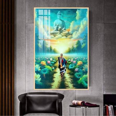 File gốc File tranh thầy thích minh tuệ TMT62 (in lụa) họa tiết 3D