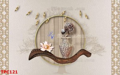 Ảnh gốc Tranh phào chỉ TPC121 (nét căng) in mica