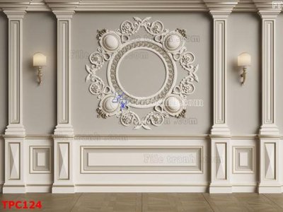 Tải file Tranh phào chỉ TPC124 (gốc) chủ đề phong thủy