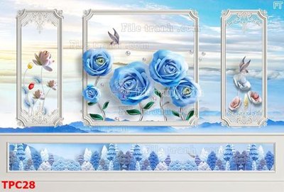 File ảnh Tranh phào chỉ TPC28 (gốc) cho trang trí nội thất