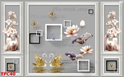 File gốc Tranh phào chỉ TPC40 (in 3D) cho trang trí