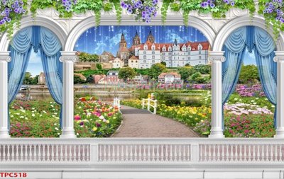 File tranh Tranh phào chỉ TPC518 (gốc) in vải canvas