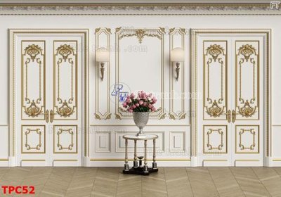 File in lụa Tranh phào chỉ TPC52 (hoa văn) Tranh phào chỉ TPC52