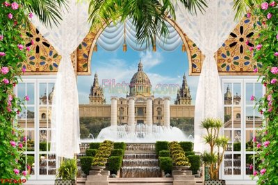 File tranh Tranh phào chỉ TPC649 (gốc) in vải canvas