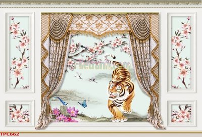 File gốc Tranh phào chỉ TPC662 (in lụa) họa tiết 3D