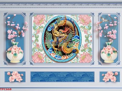 File tranh Tranh phào chỉ TPC668 (ảnh gốc) in trần 3D