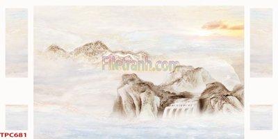 File gốc Tranh phào chỉ TPC681 (in lụa) cao cấp