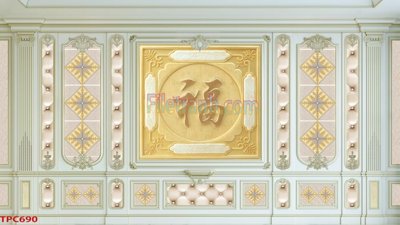 Hình ảnh file gốc in lụa Tranh phào chỉ TPC690